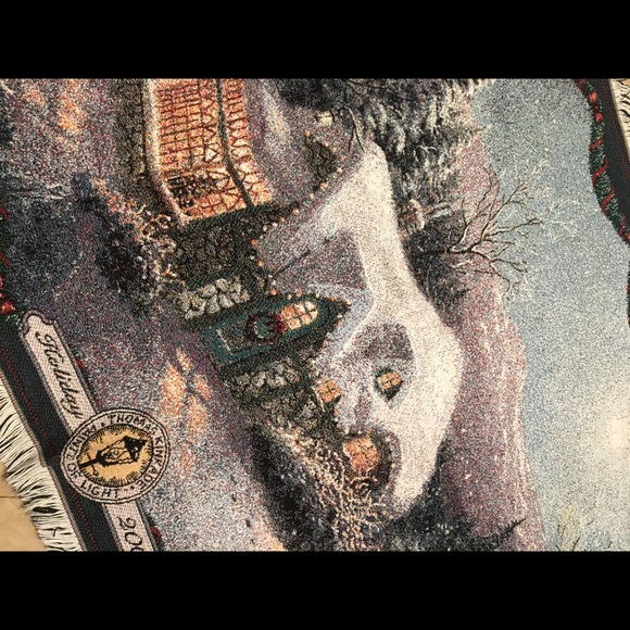 Thomas Kinkade Holiday 2000 Snow Cabin Tapestry Collection - Picture 6 of 9